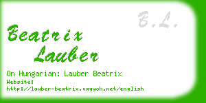 beatrix lauber business card